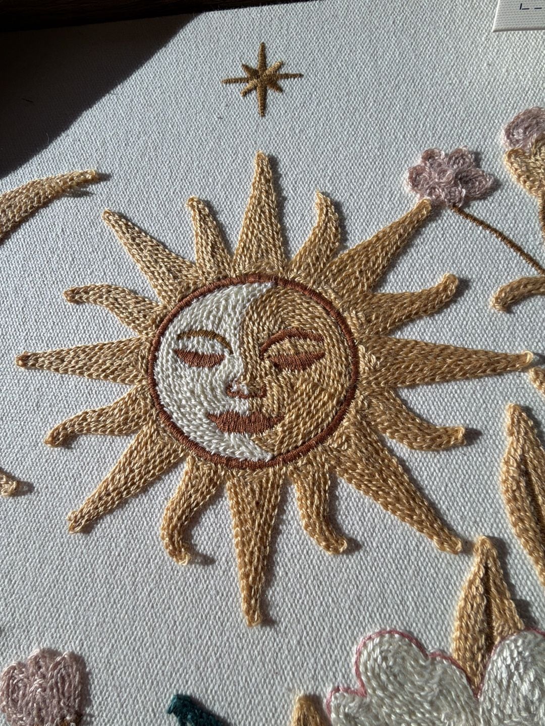 BP Home Woven Artistry Sun And Moon Yellow Flowers Art 2