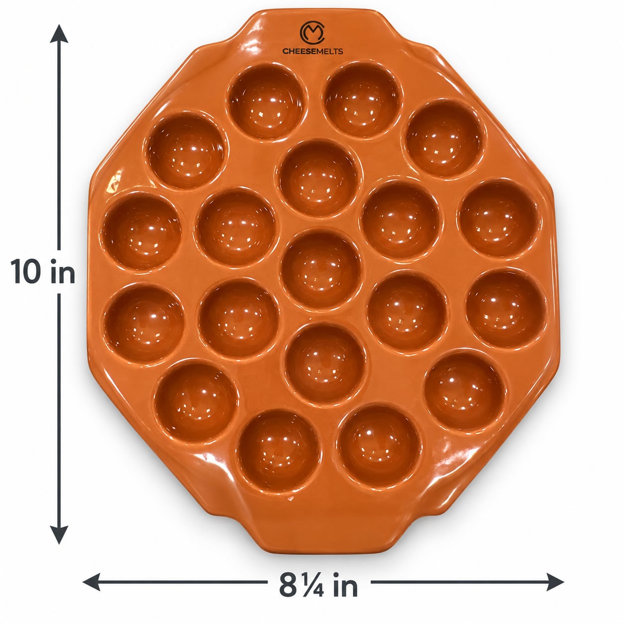 Cheese Melts Provoleta Plate Ceramic 19 Cavity Terracotta 7