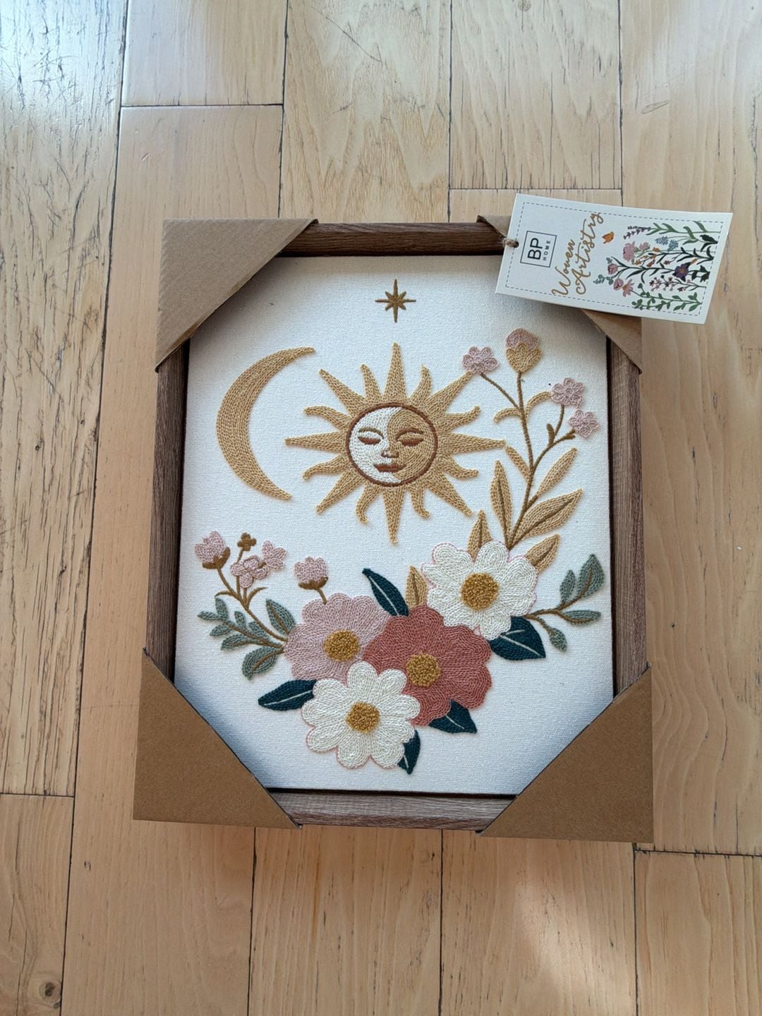 BP Home Woven Artistry Sun And Moon Yellow Flowers Art 5