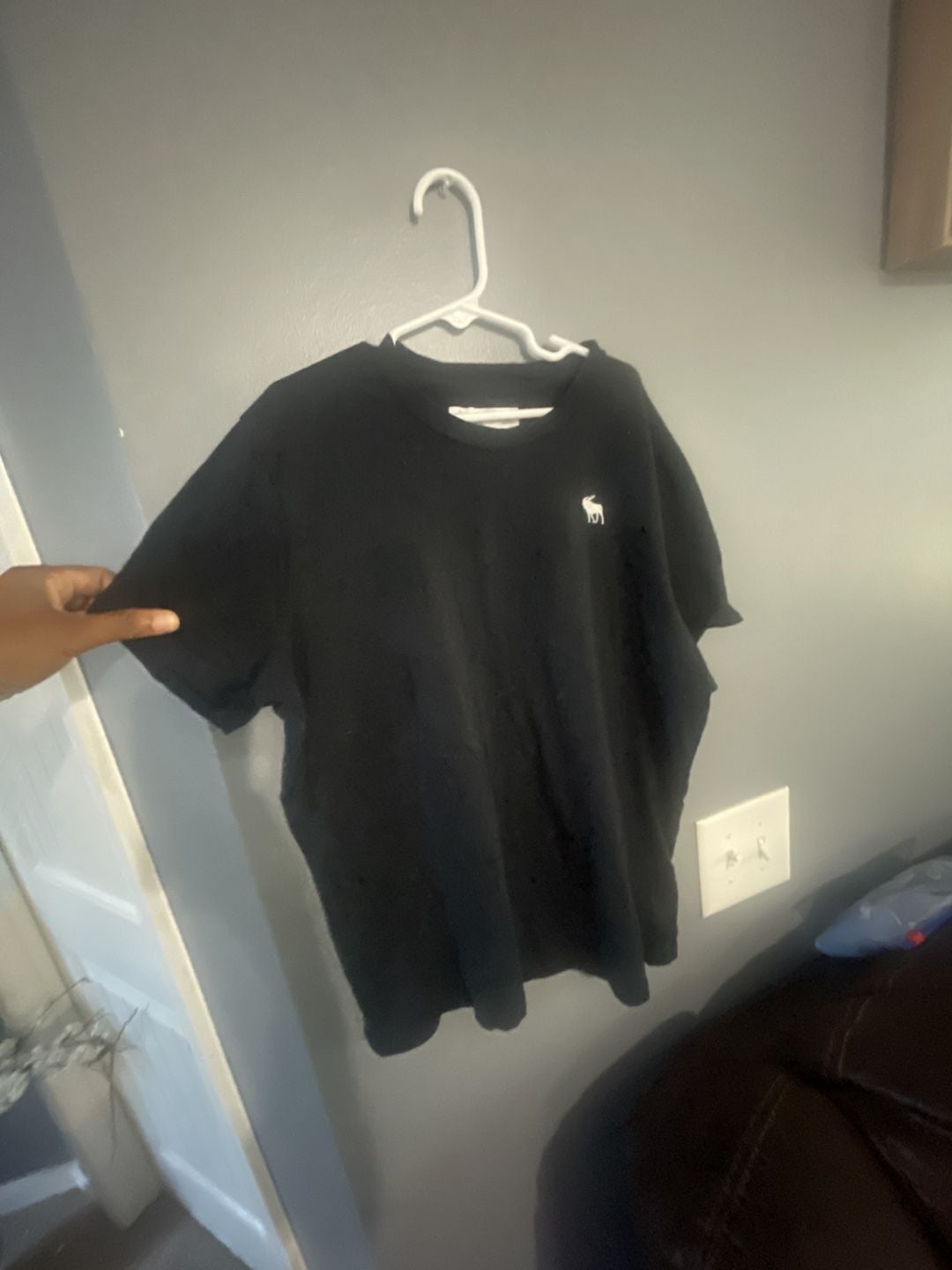 Abercrombie Kids T-Shirt Size 15/16 Black Icon Logo 3