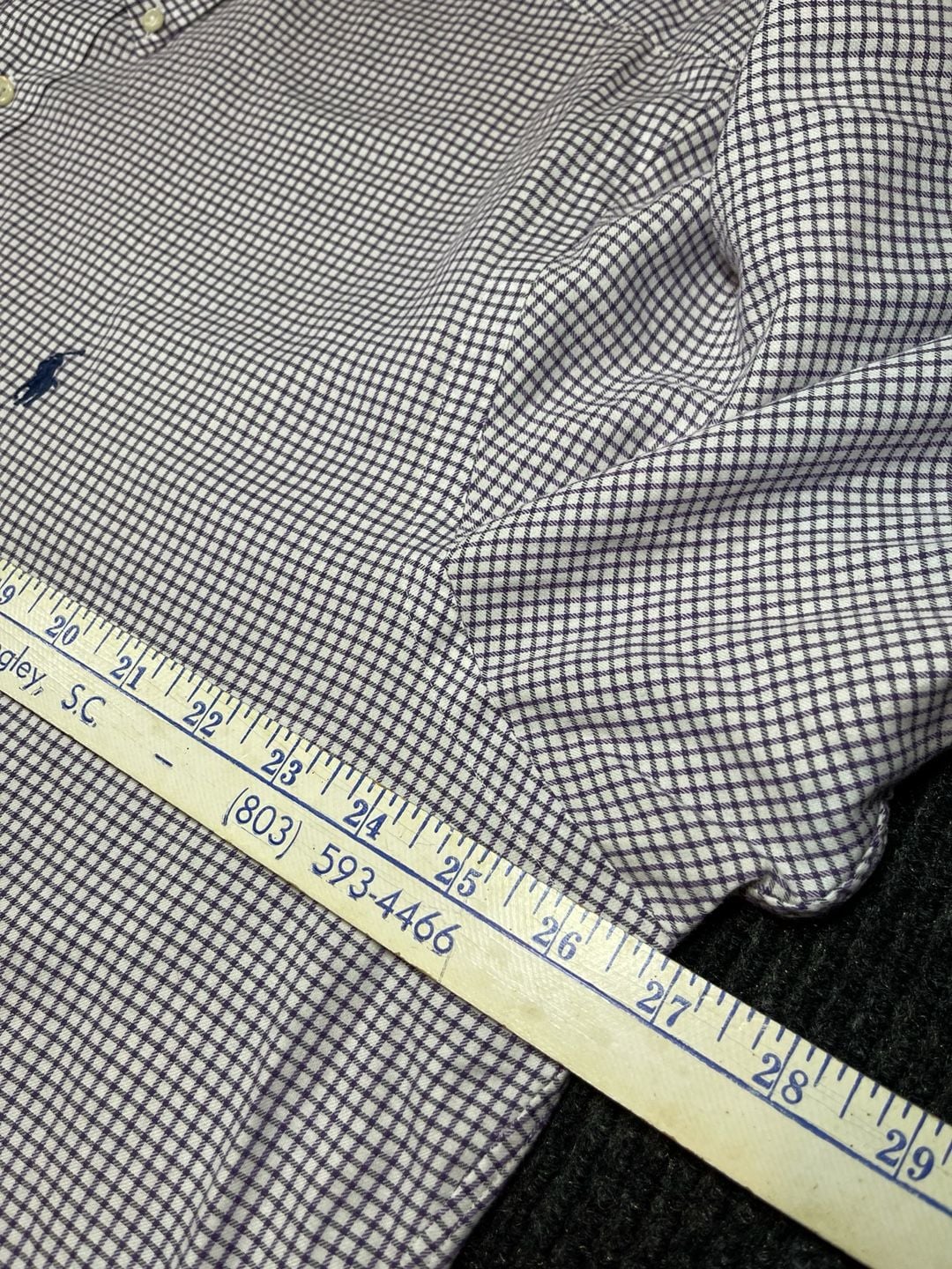 Ralph Lauren Yarmouth Shirt Size 16-35 Plaid Long Sleeve Button Down 7