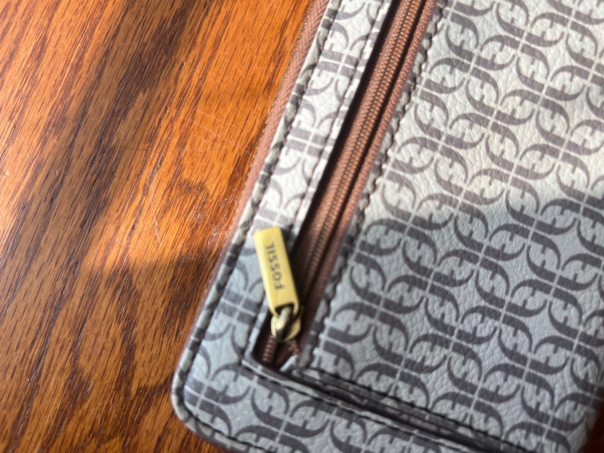 Fossil Sydney Signature Zip Clutch Wallet Floral Print 4