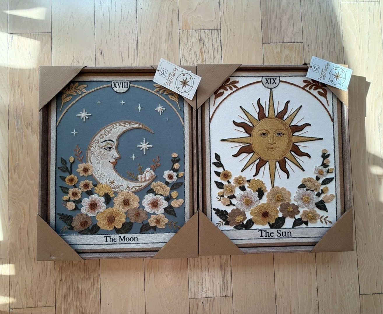 BP Home Woven Artistry Tarot Card Sun And Moon Wall Art Set 1