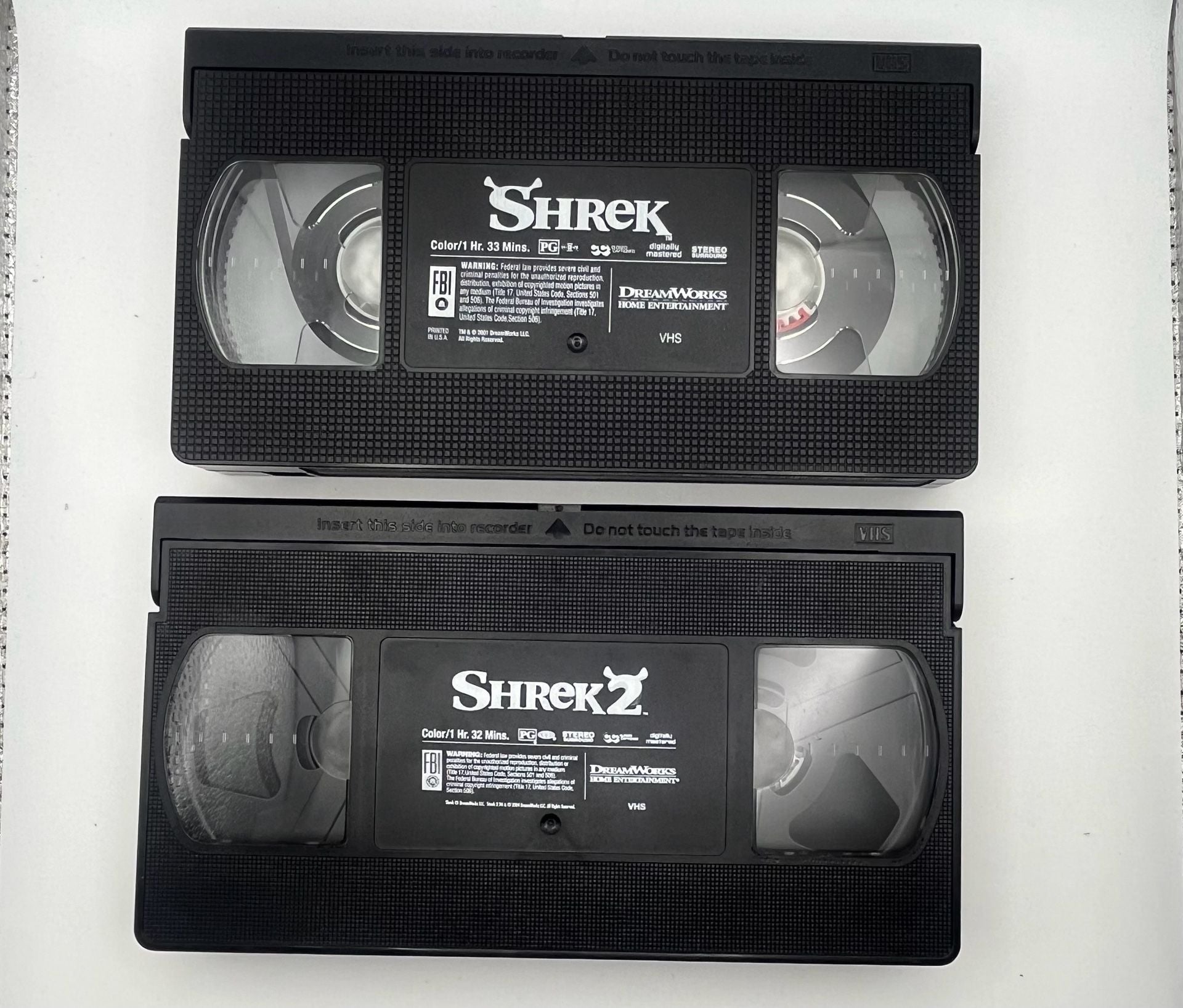 DreamWorks Shrek & Shrek 2 VHS Tapes Lot 3