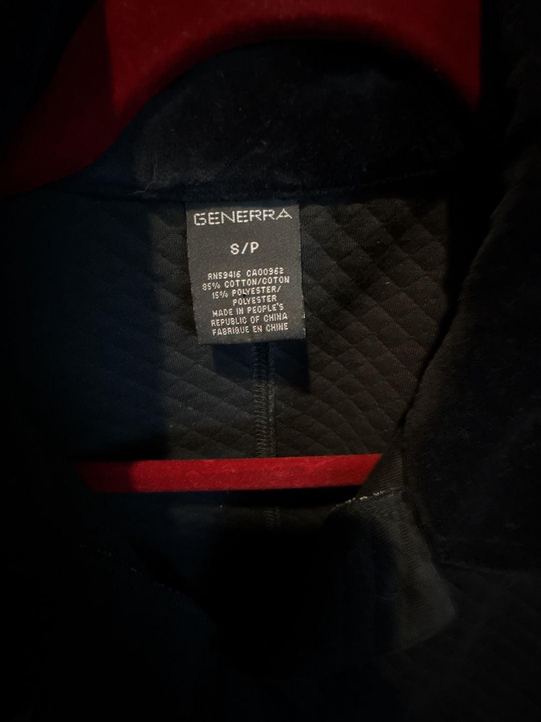 Generra Quilted Jacket Size S/P Black Collared Button Front 5