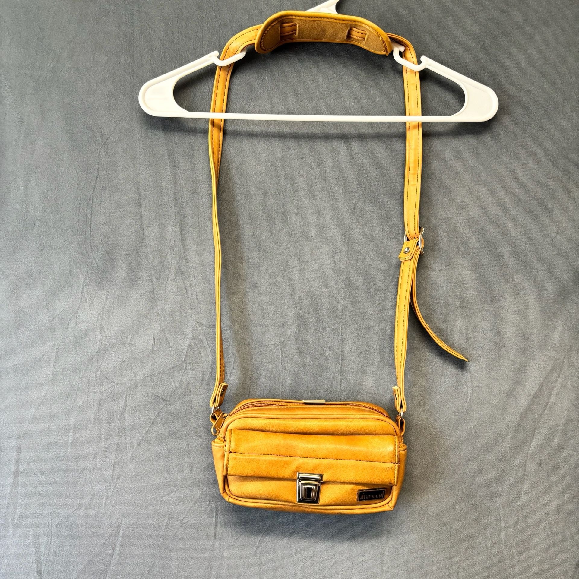 Marsand Vintage Tan Leather Camera Bag Crossbody 3