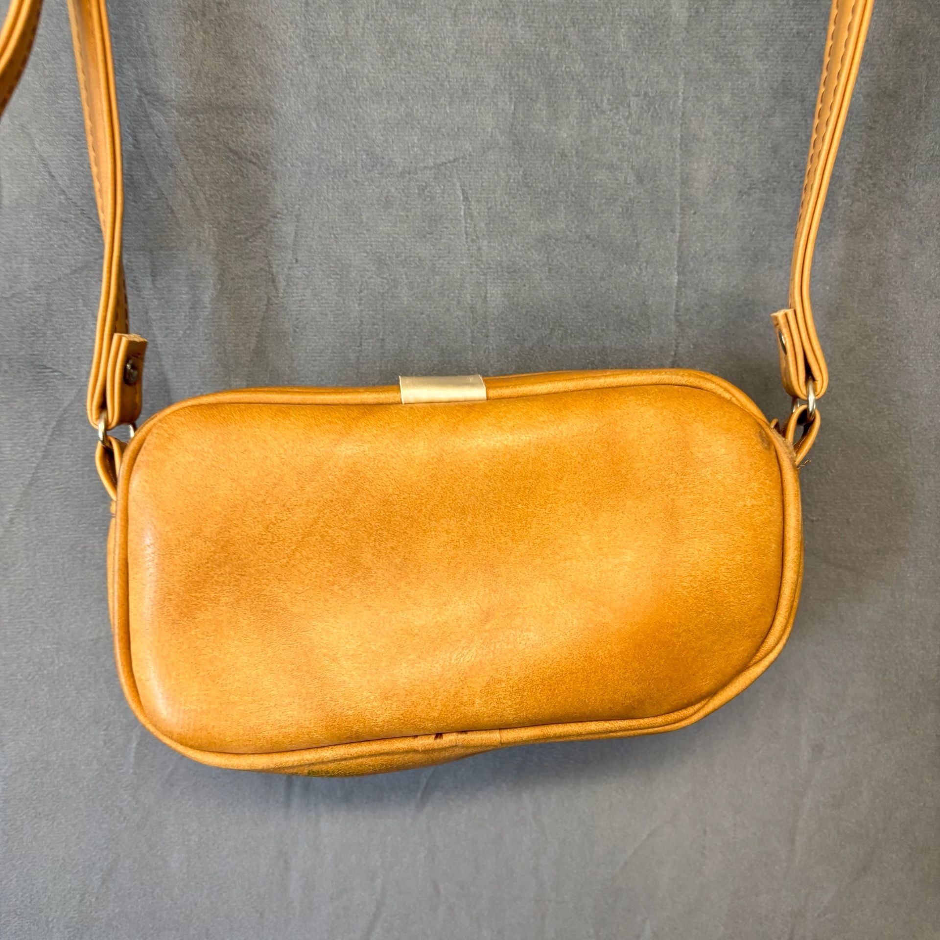 Marsand Vintage Tan Leather Camera Bag Crossbody 6
