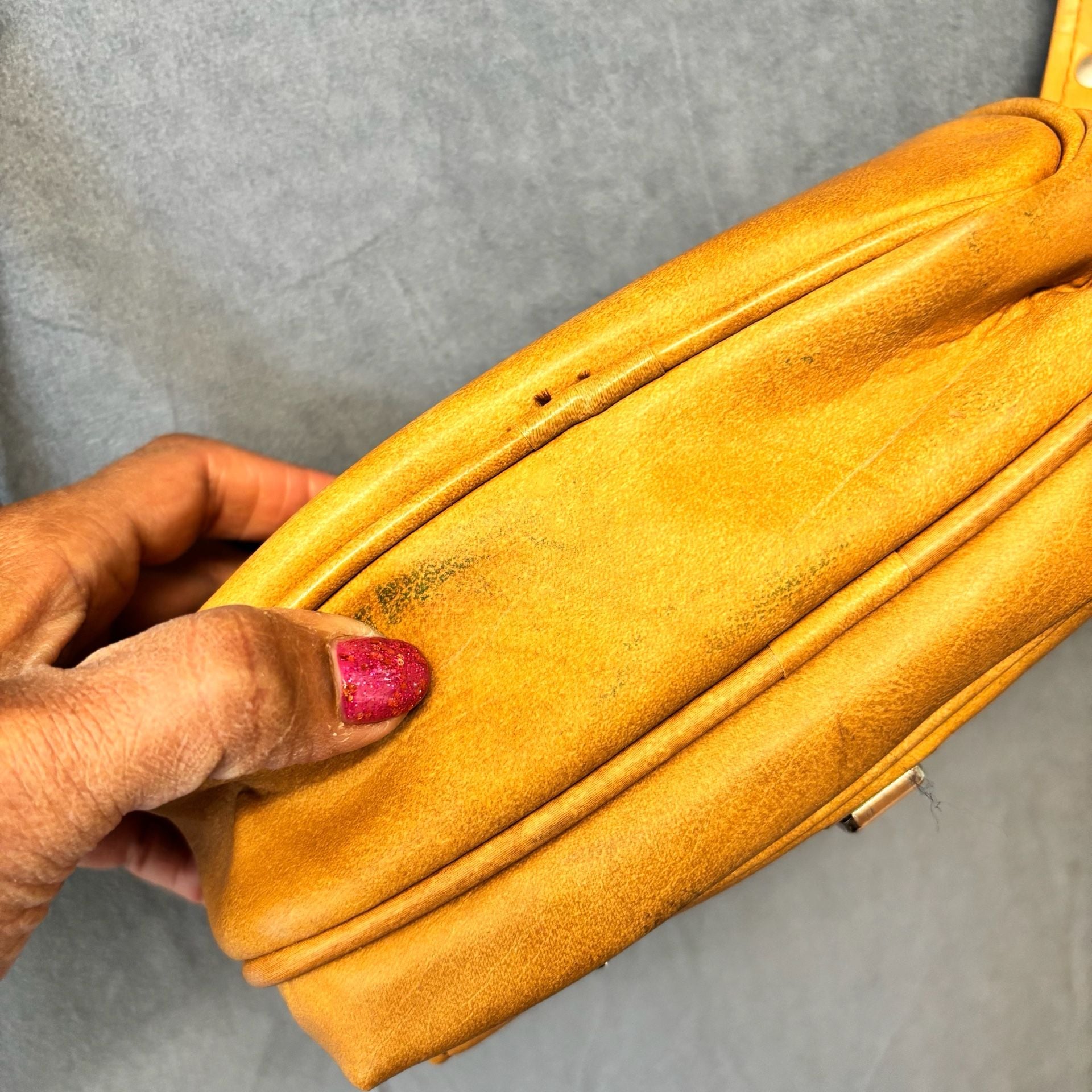 Marsand Vintage Tan Leather Camera Bag Crossbody 8