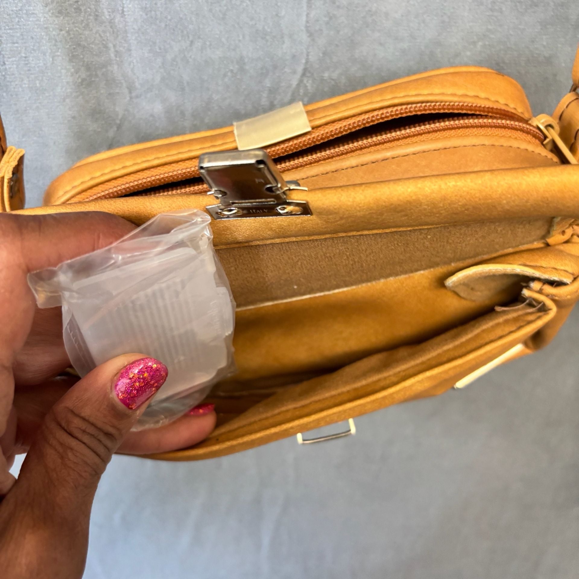 Marsand Vintage Tan Leather Camera Bag Crossbody 13