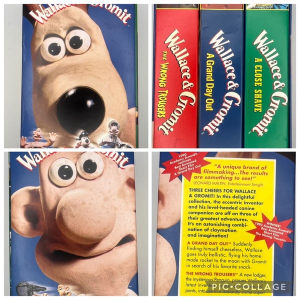 Wallace & Gromit VHS Box Set BBC Video 3-Tape