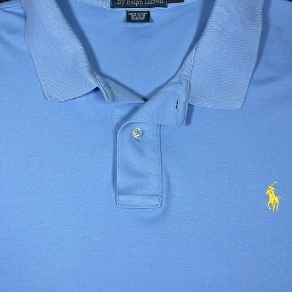 Polo Ralph Lauren Polo Shirt Size XXL Light Blue Cotton Short Sleeve