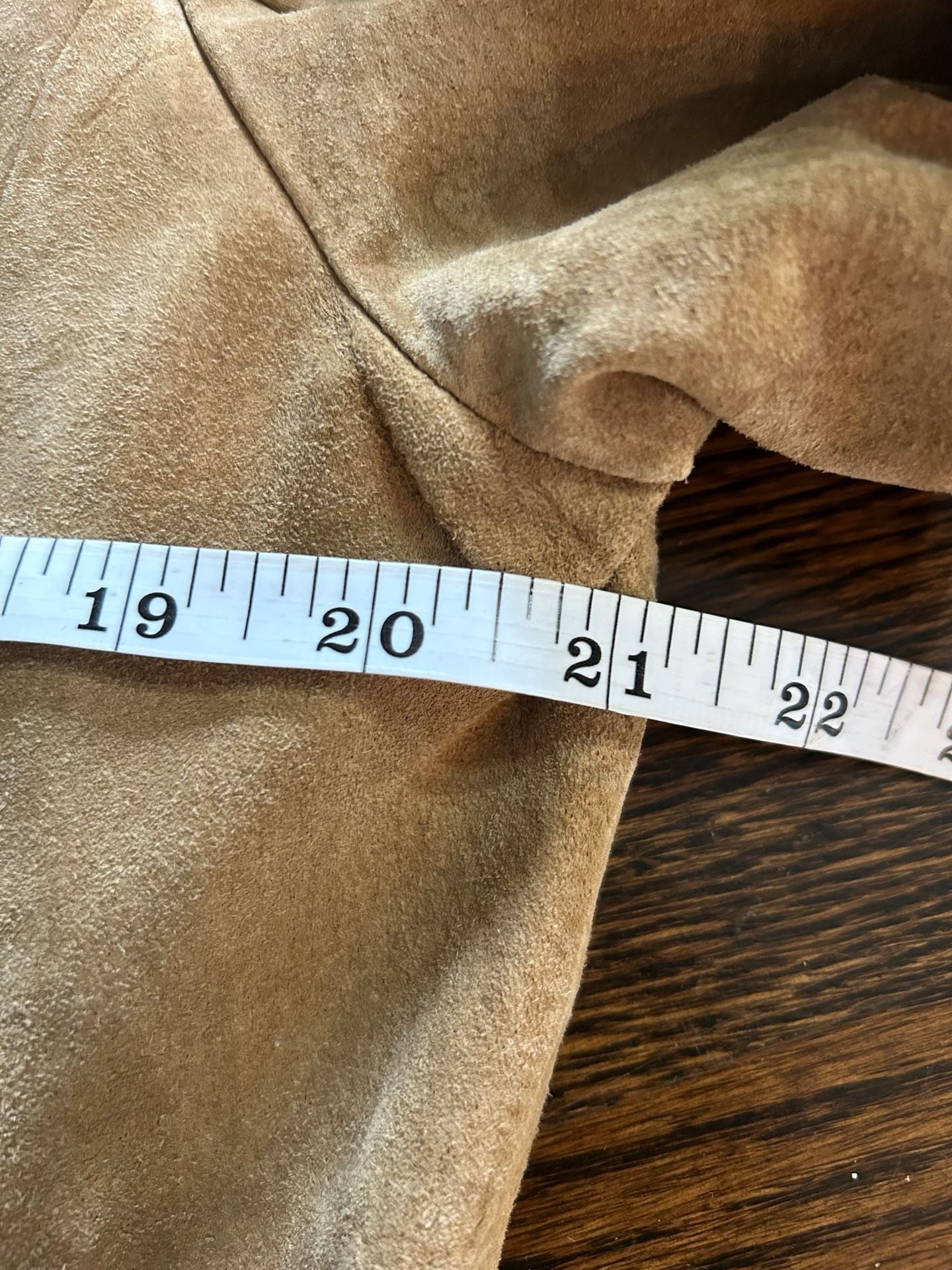 Massini Suede Jacket Size M Tan Leather Whipstitch 9
