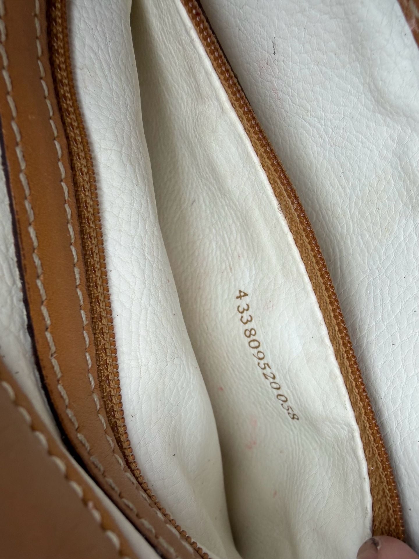 Fendi Striped Canvas Crossbody Bag White Brown Vintage 4
