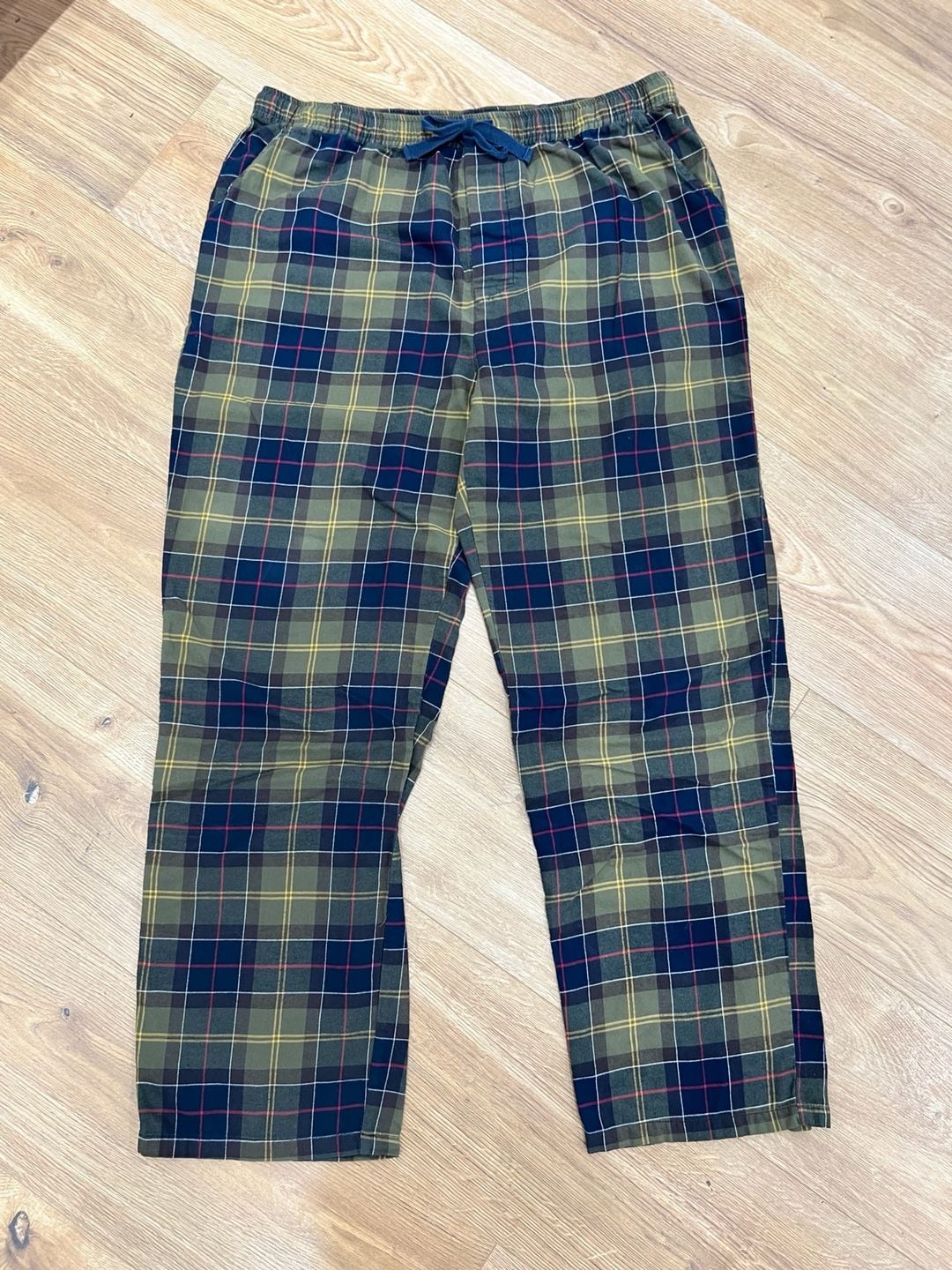 Barbour Glenn Tartan Pajama Pants Size XL Green Plaid Lounge Sleepwear 2