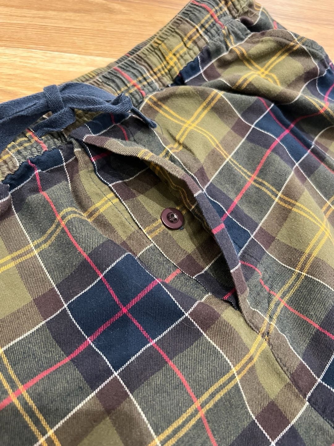 Barbour Glenn Tartan Pajama Pants Size XL Green Plaid Lounge Sleepwear 6
