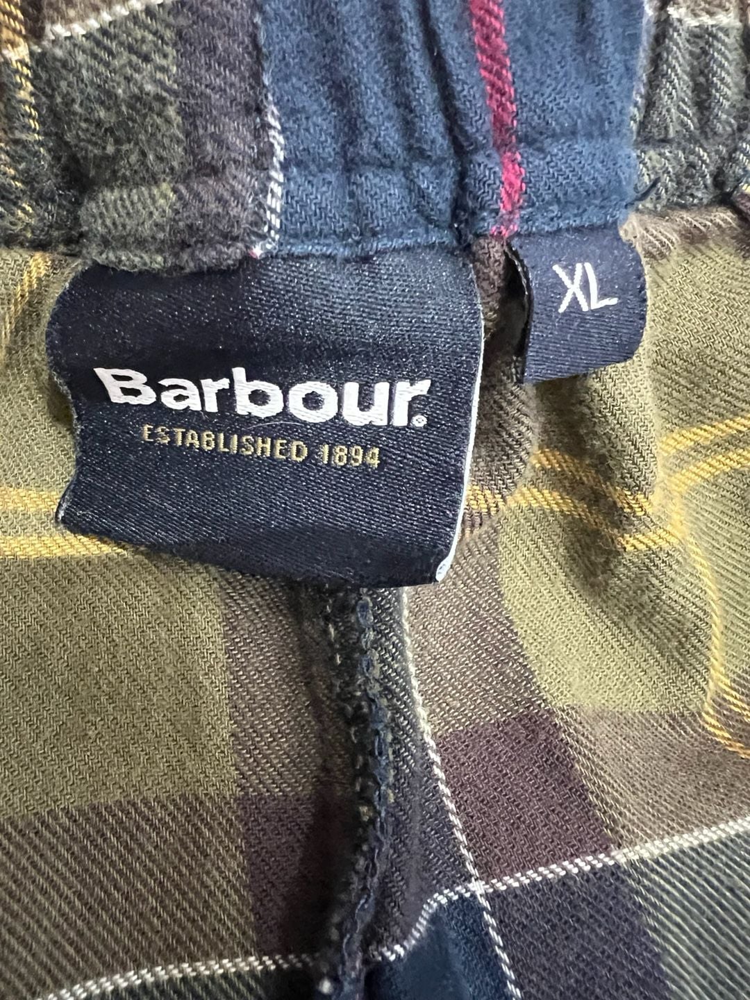 Barbour Glenn Tartan Pajama Pants Size XL Green Plaid Lounge Sleepwear 7