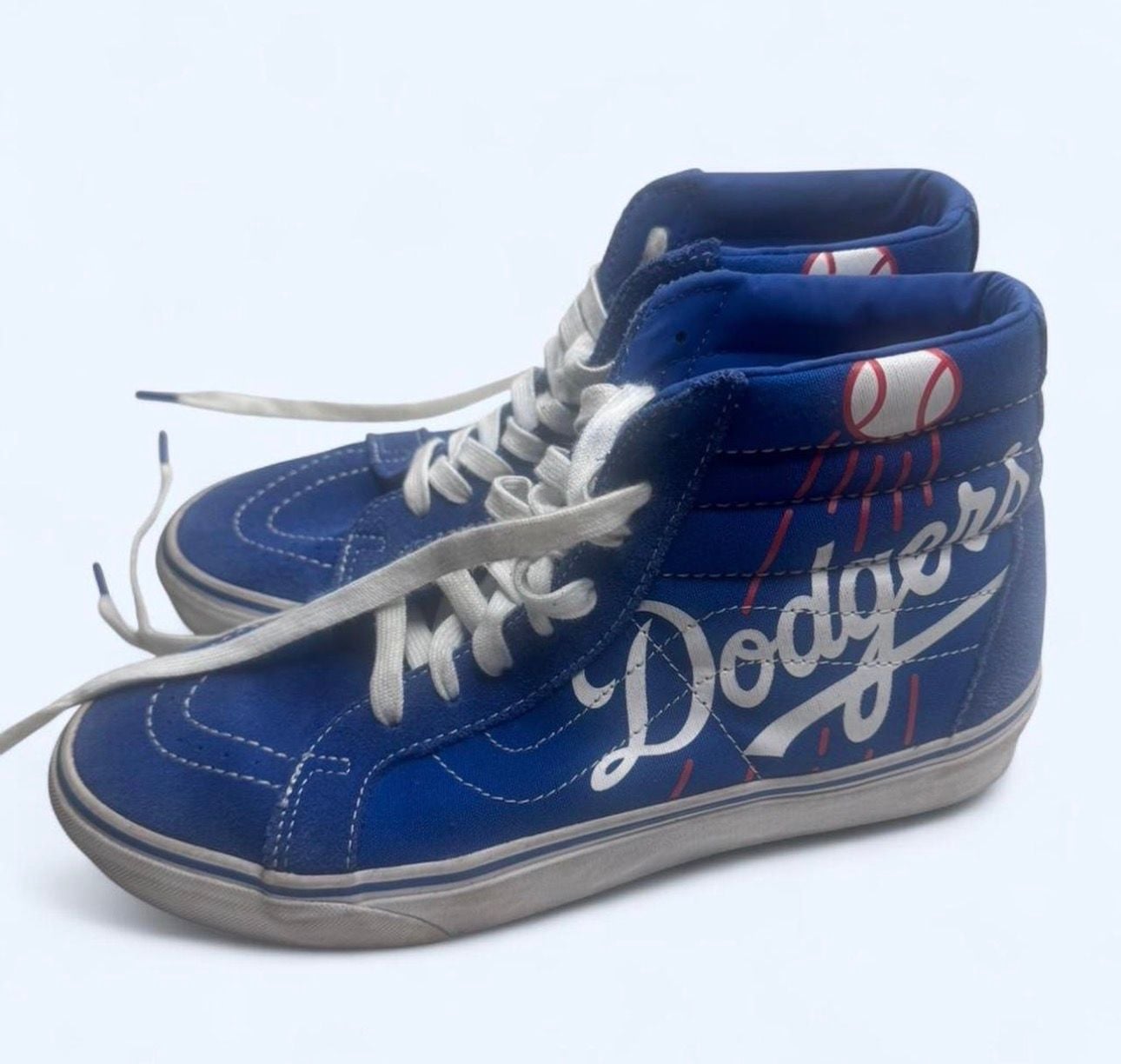 Vans MLB x SK8-Hi Reissue Dodgers Sneakers Blue White 2