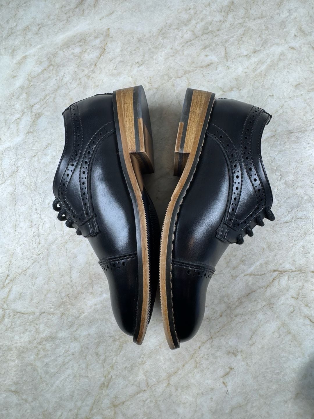 Bruno Marc Prince-K1 Boys Black Cap Toe Oxford Dress Shoes Toddler Size 9 9