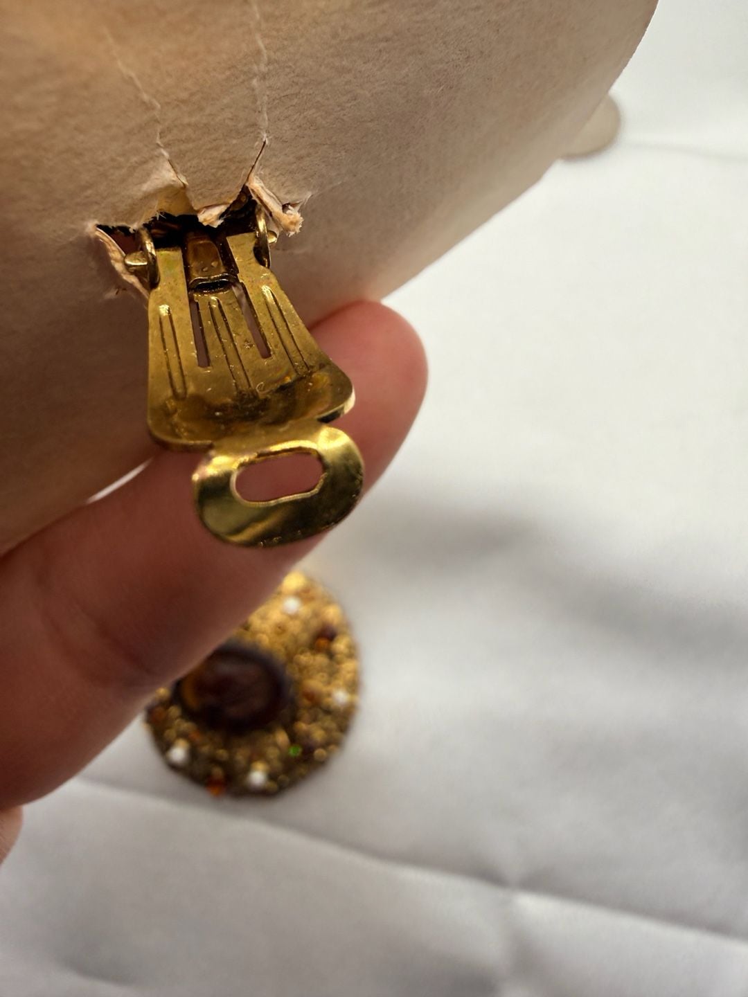 Vintage West Germany Cameo Brooch And Earrings Set 3