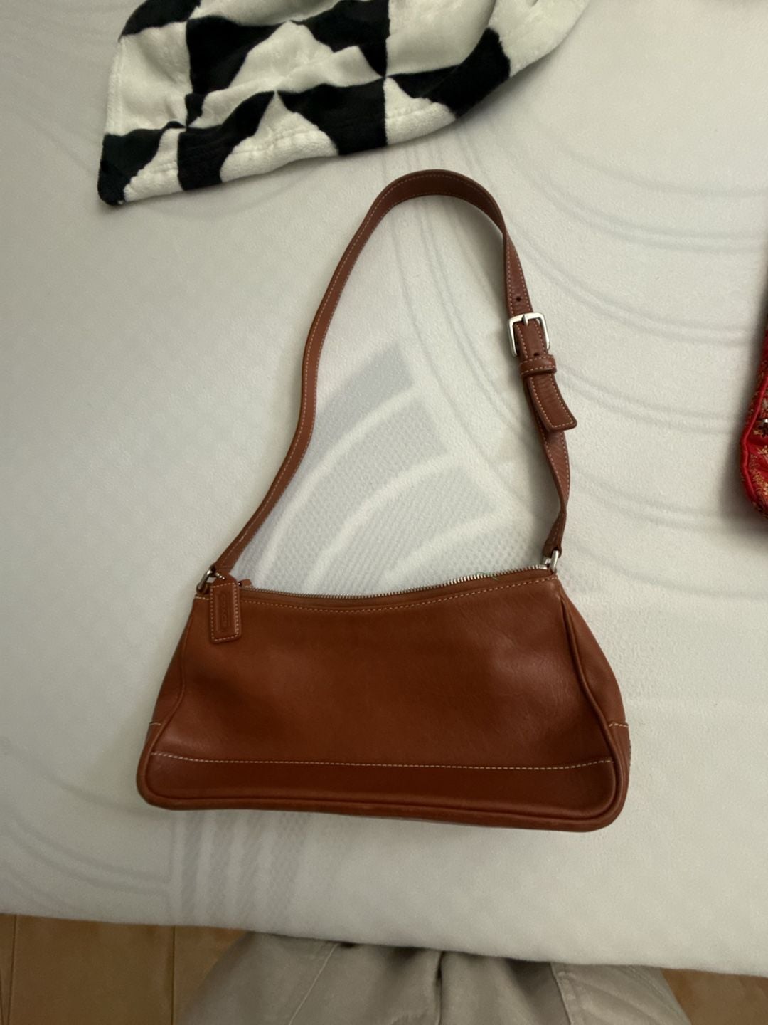 Coach Hamptons Demi Brown Leather Shoulder Bag 7785 2