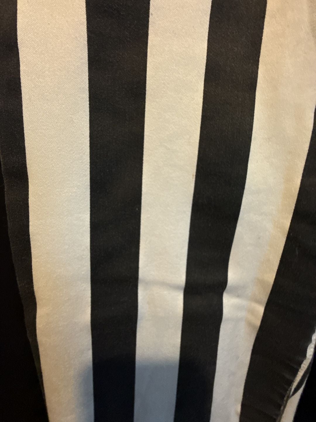 Tinsel Striped Denim Pants Black White 6