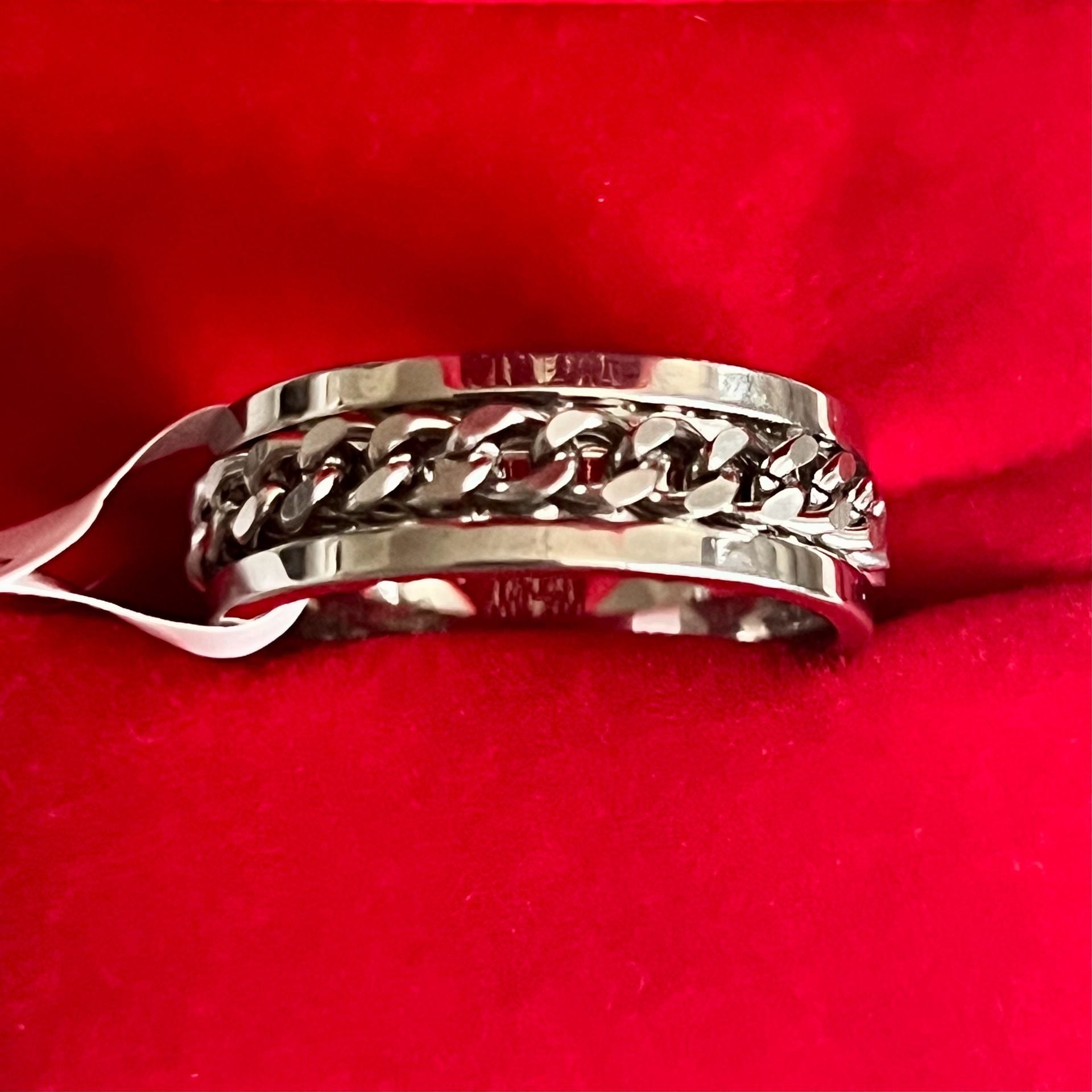 Spinner Ring Size 11 Stainless Steel Chain Link 6mm Band 2