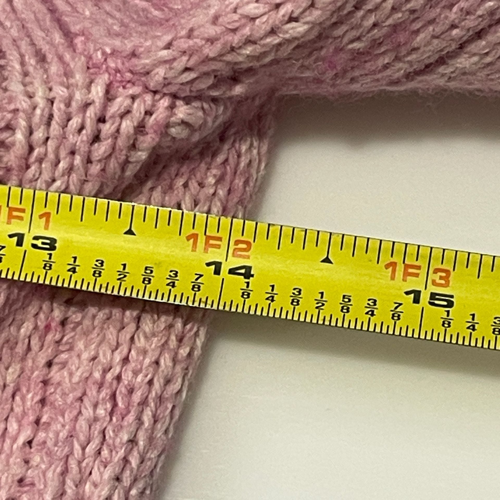 Rubbish Full Zip Cardigan Size XS Pink Cable Knit Mock Neck Sweater 8