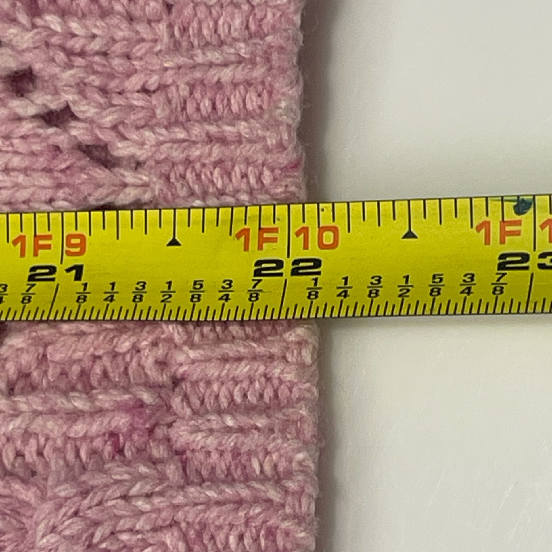 Rubbish Full Zip Cardigan Size XS Pink Cable Knit Mock Neck Sweater 9