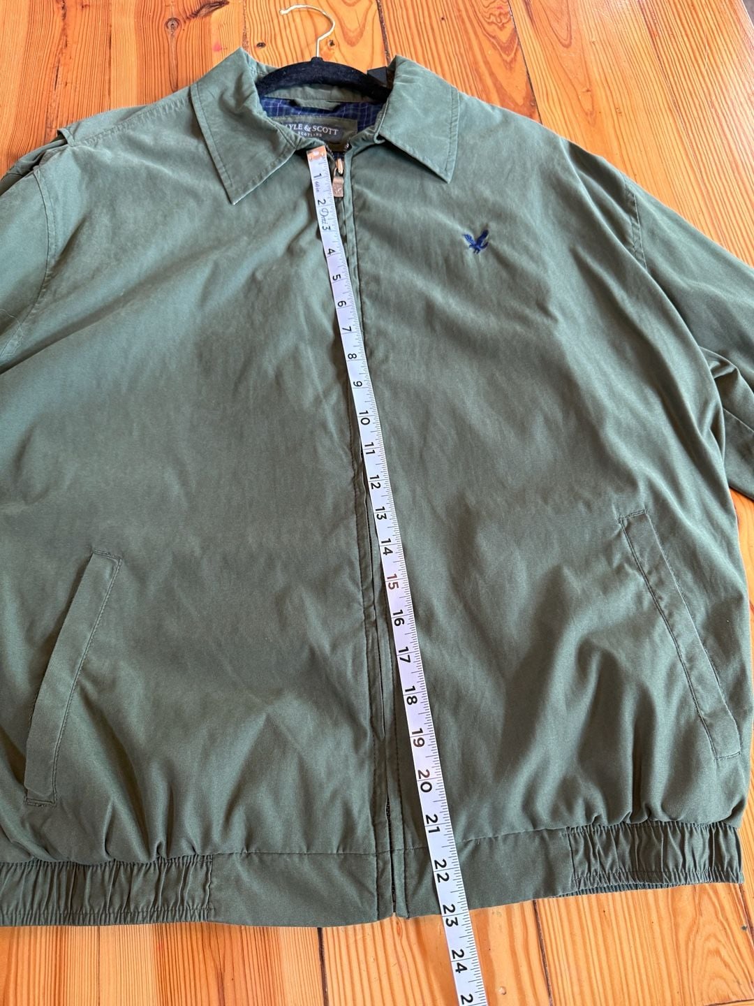 Lyle & Scott Harrington Jacket Green Plaid Lined 8