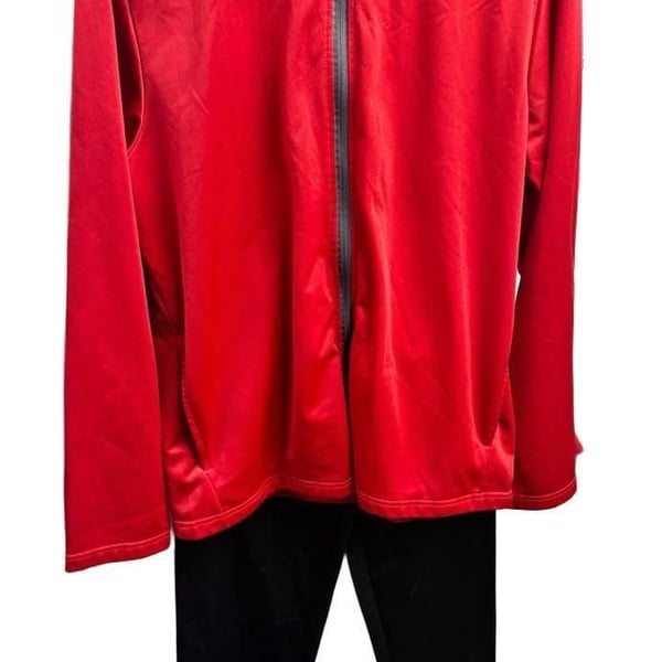 And1 Track Suit Set Red Black Zip Jacket Matching Pants