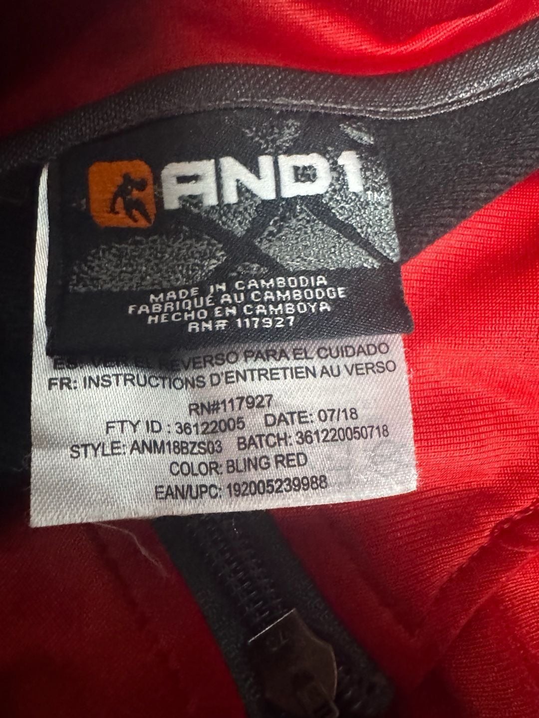 And1 Track Suit Set Red Black Zip Jacket Matching Pants 7