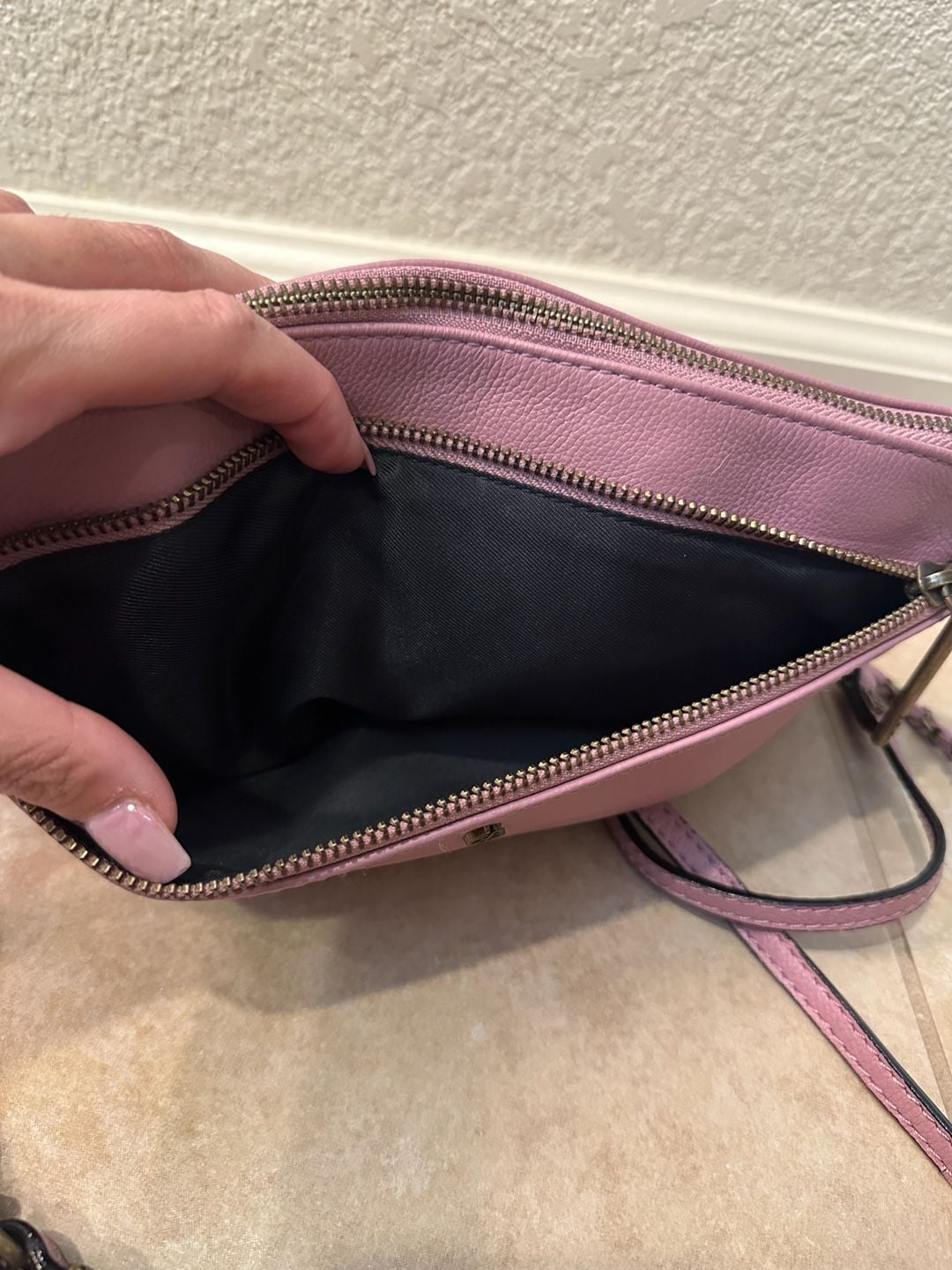 NEW Elliott Lucca Pink Leather Crossbody Bag Purse 6