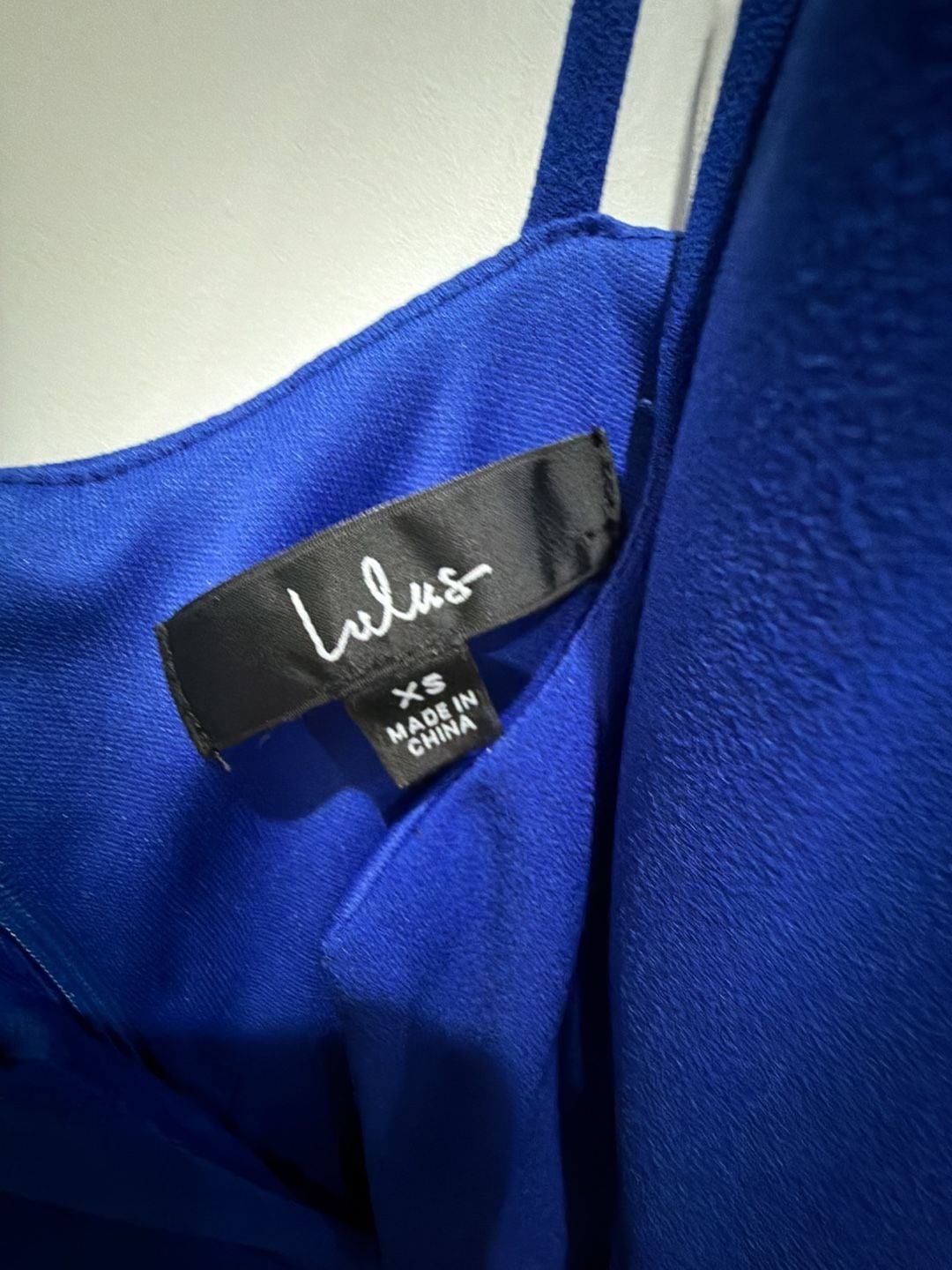 Lulus Wide Leg Jumpsuit Size XS Royal Blue Spaghetti Strap V-Notch 2
