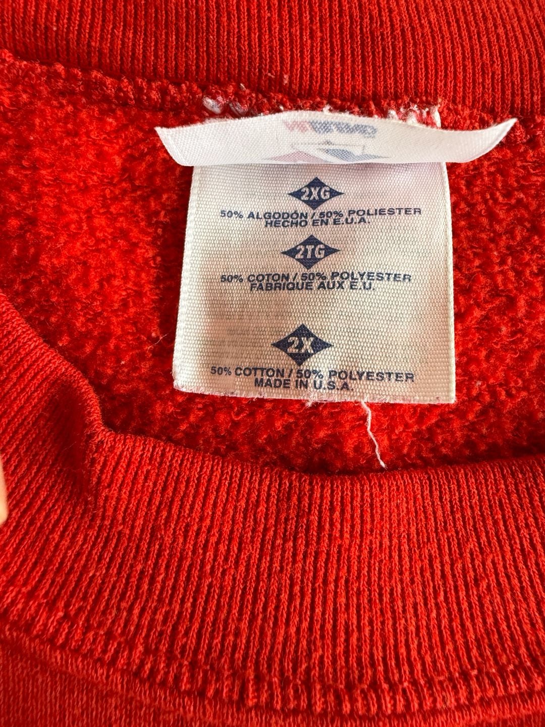 Vintage Kmart Santa Happy Holidays Christmas Sweatshirt Red 6