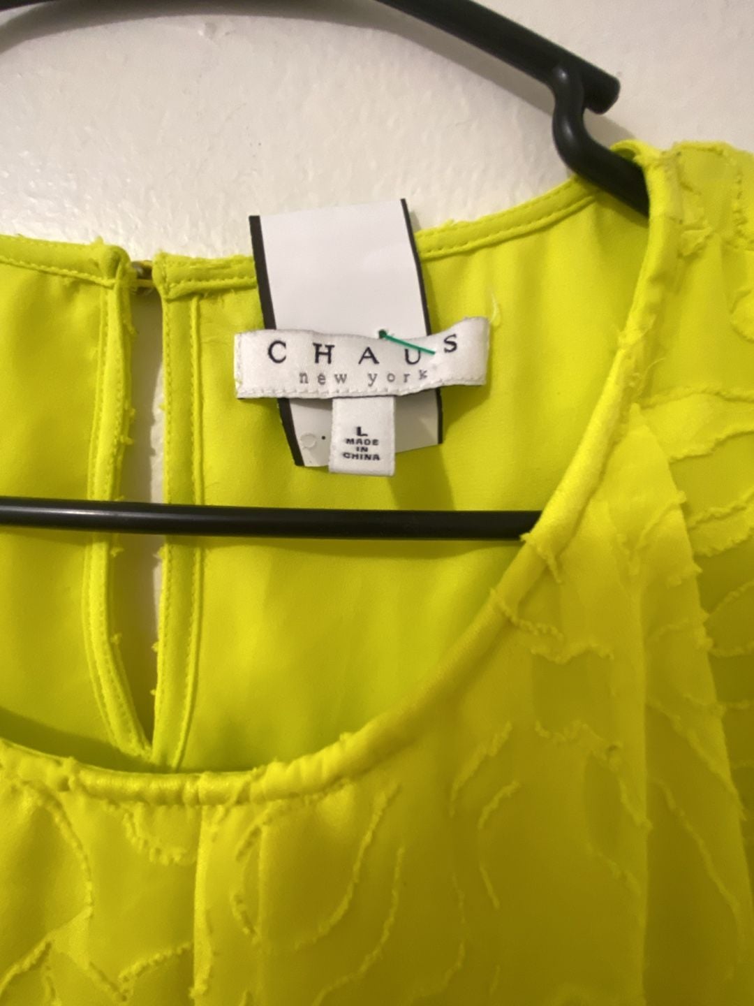 Chaus New York Sleeveless Blouse Size L Yellow 3