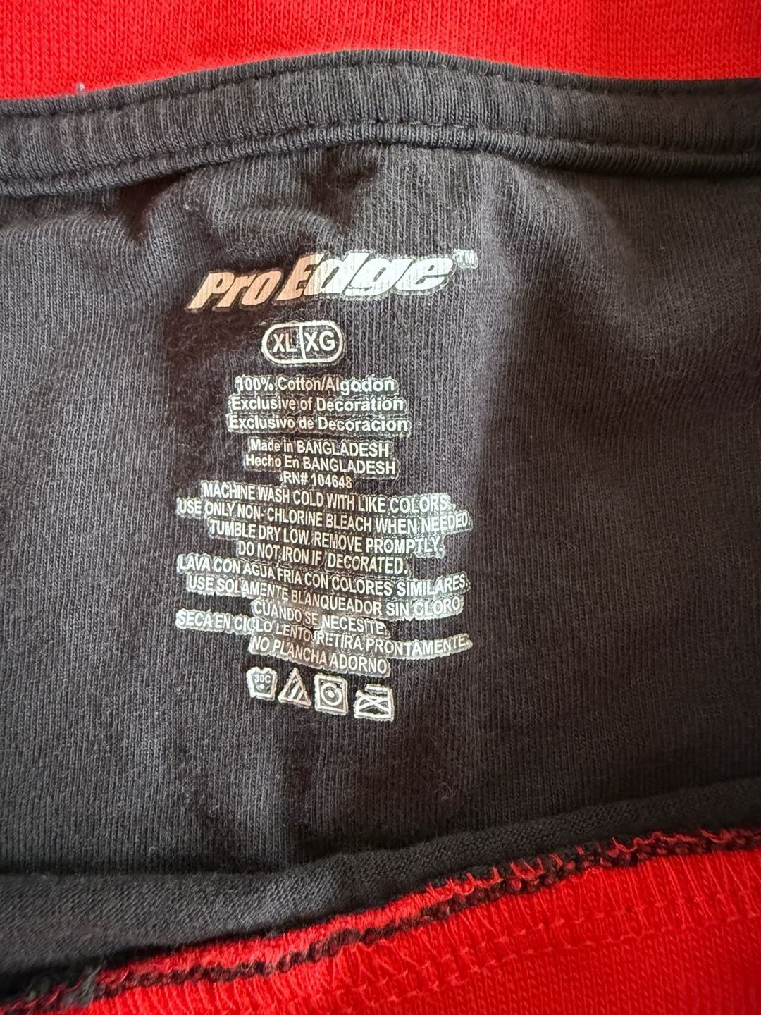 Pro Edge Georgia Bulldogs Long Sleeve T-Shirt Size XL Black Red 5