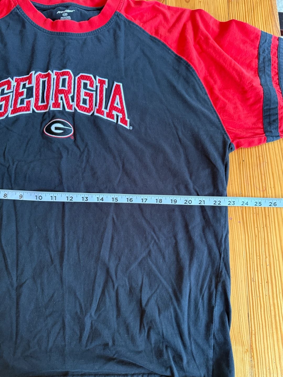 Pro Edge Georgia Bulldogs Long Sleeve T-Shirt Size XL Black Red 6