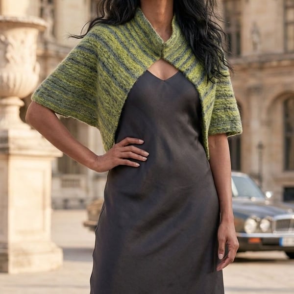 Free People Free Love Shrug Green Knit Cropped Bolero