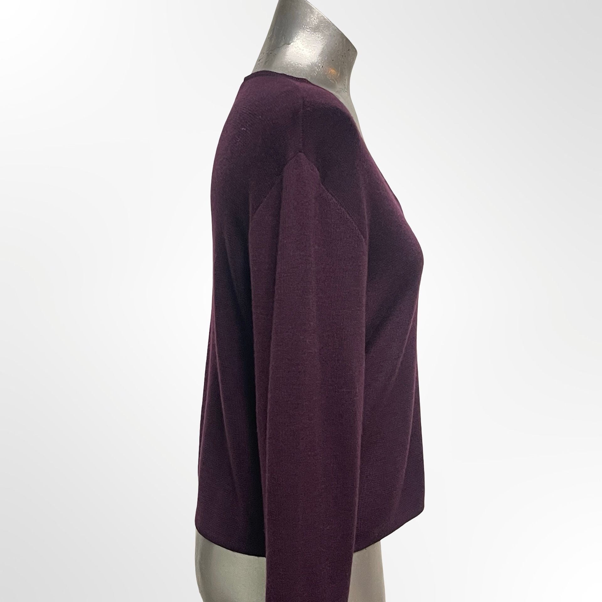 Preview Collection Full Zip Cardigan Size M Purple Acrylic Wool Sweater 4