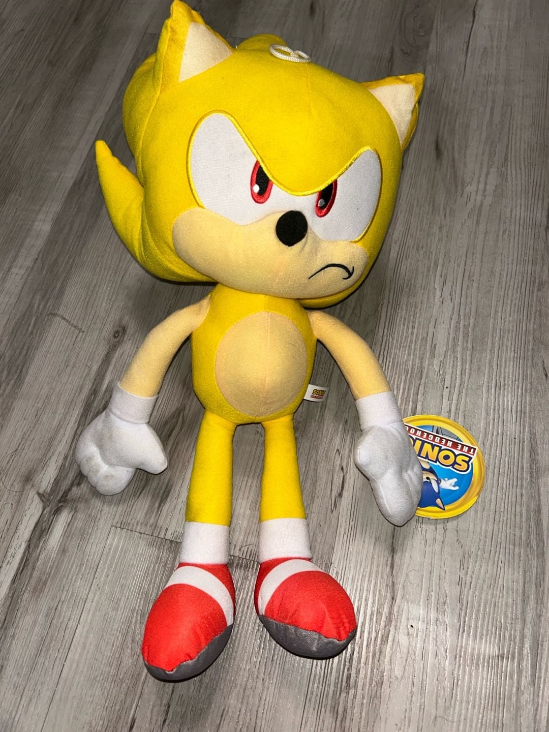 Sega Super Sonic The Hedgehog Plush Stuffed Toy Yellow 1