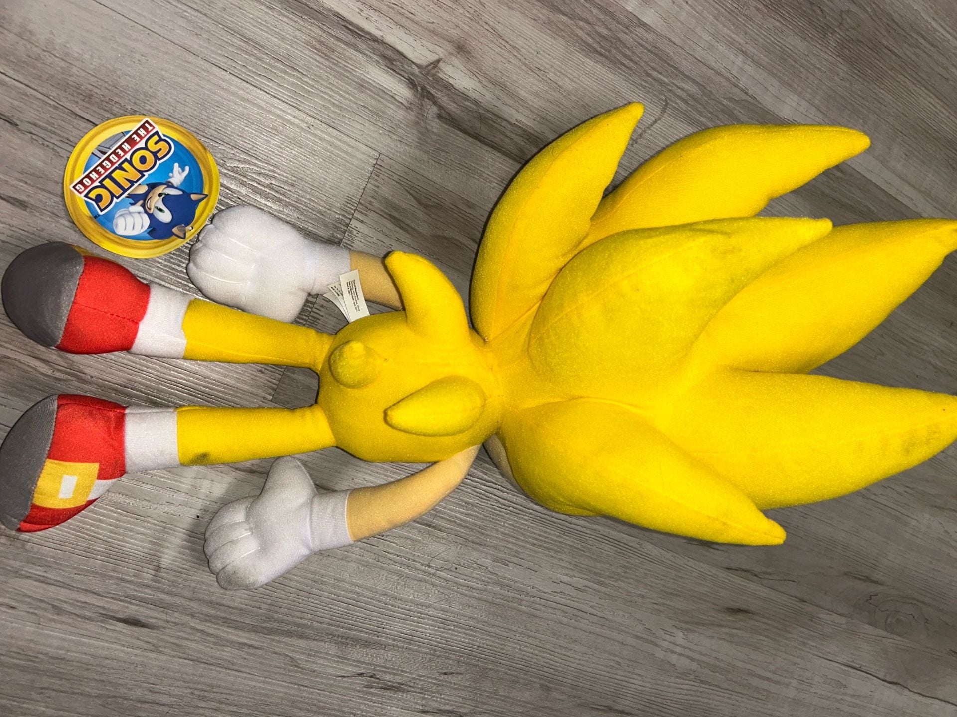 Sega Super Sonic The Hedgehog Plush Stuffed Toy Yellow 6