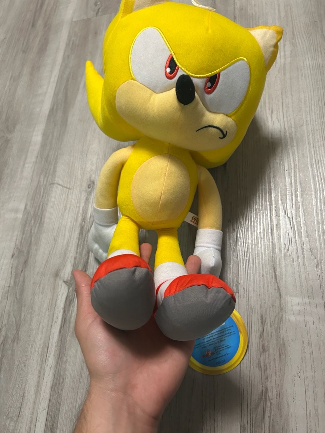 Sega Super Sonic The Hedgehog Plush Stuffed Toy Yellow 12