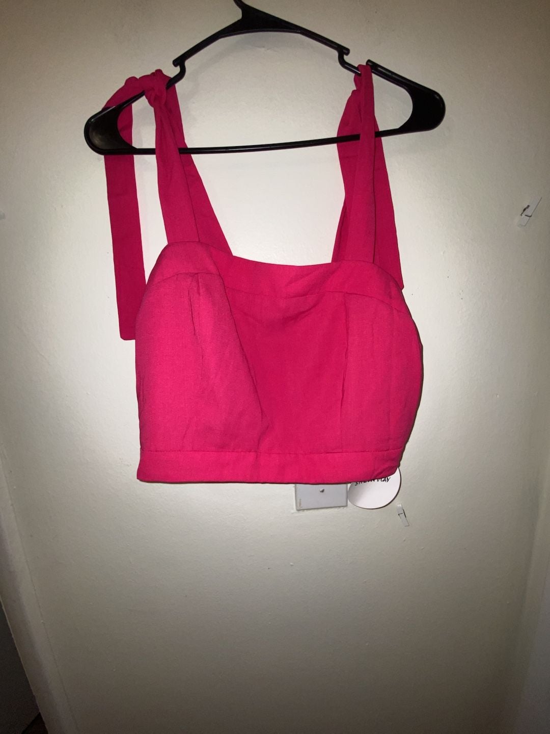 Shein Crop Top Size XL Pink Zip Back 1