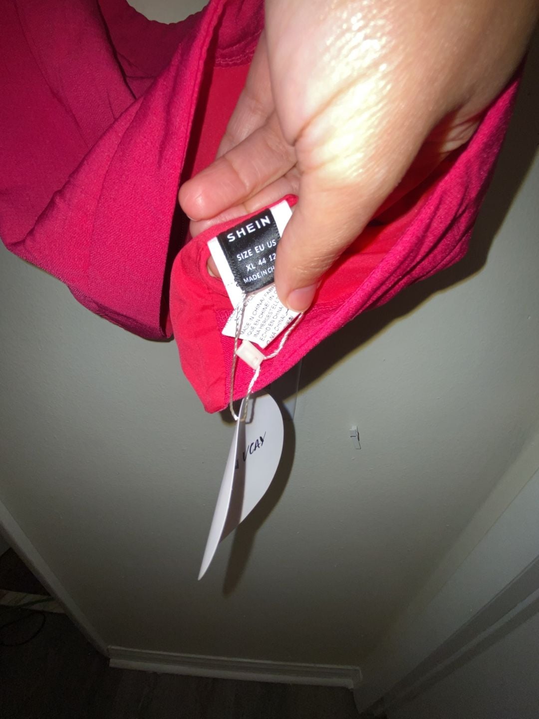 Shein Crop Top Size XL Pink Zip Back 2