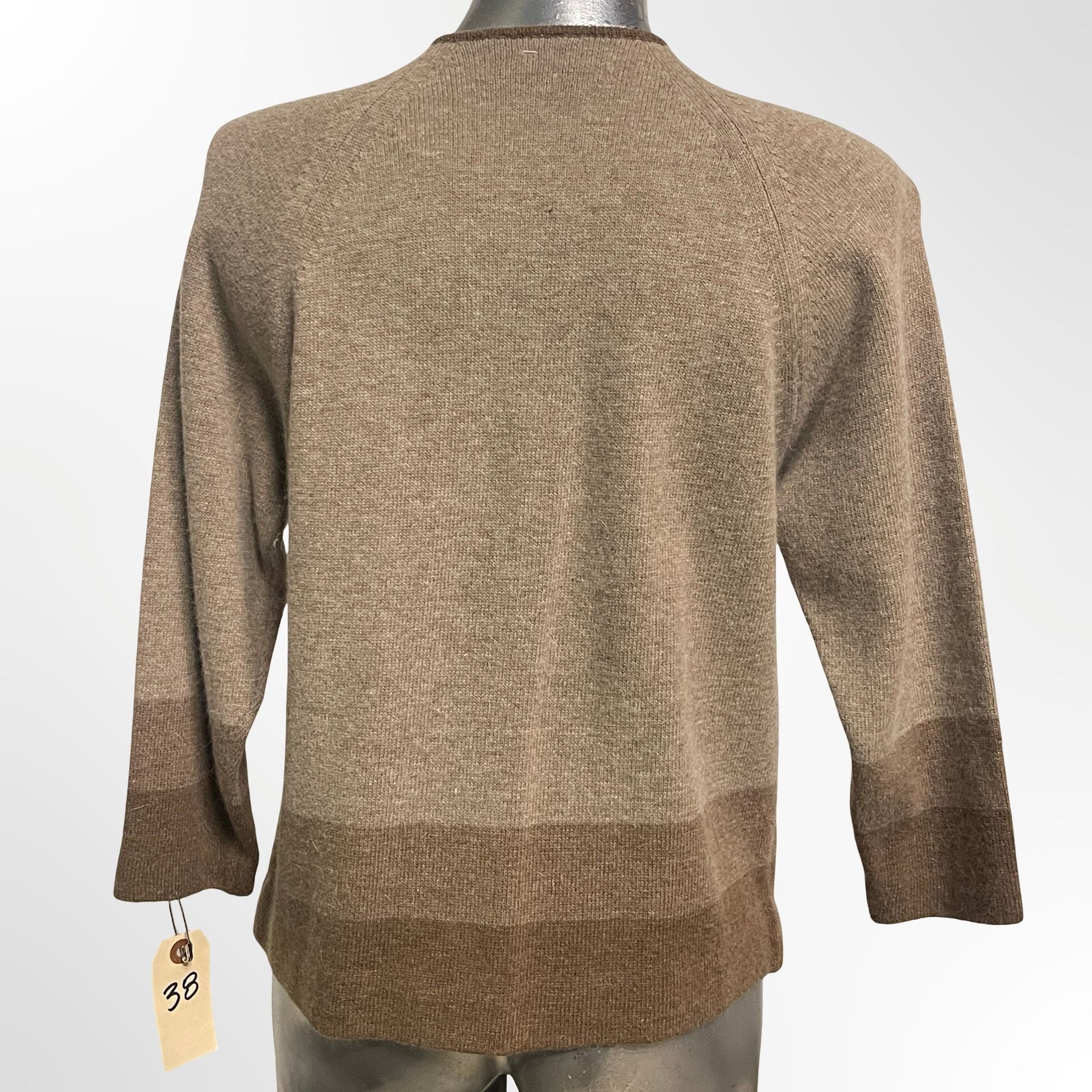Cadillac Cardigan Sweater Size 12 Brown Virgin Wool 5