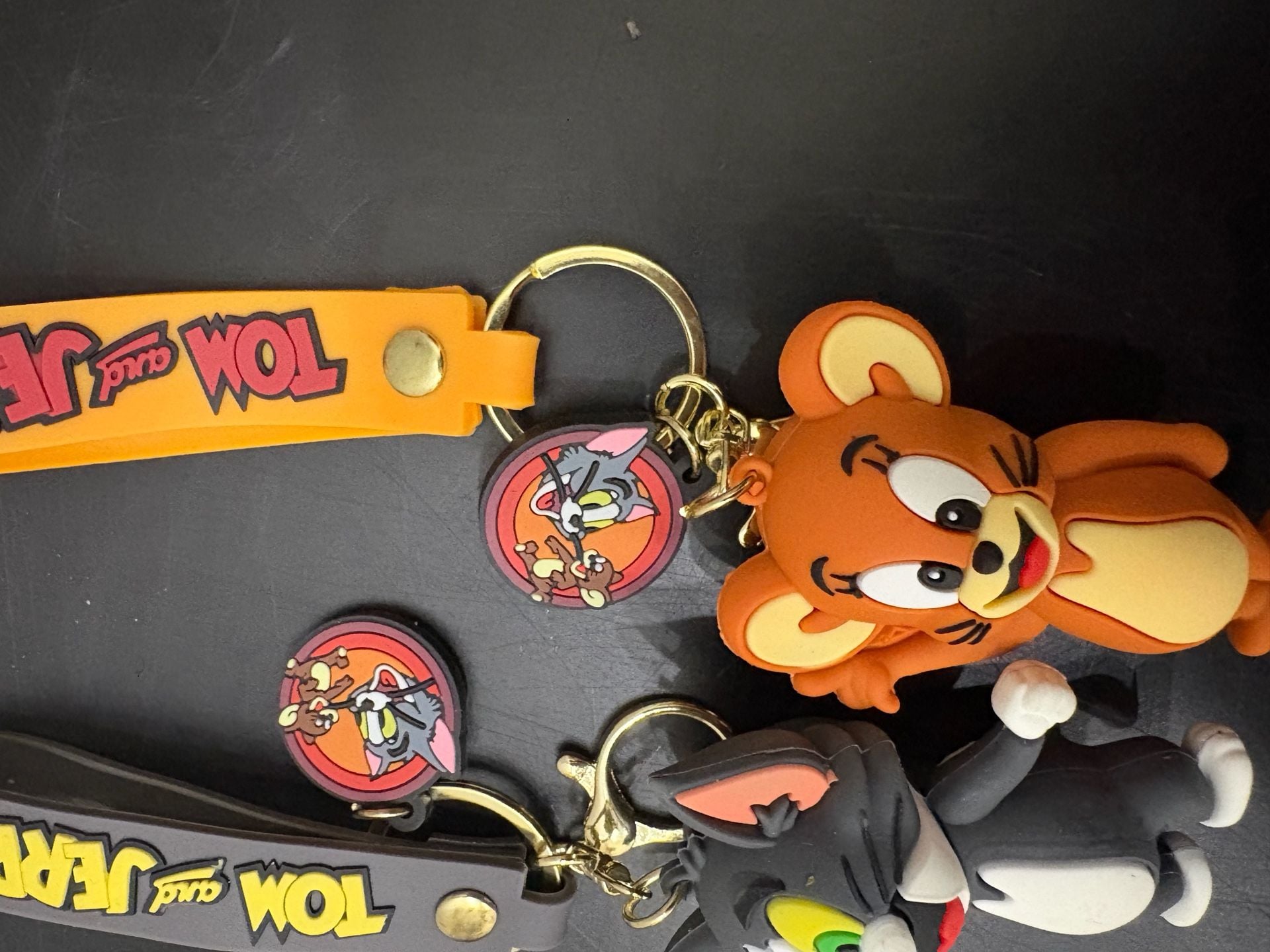 Tom and Jerry 3D Keychain Set of 2 Tom Cat & Jerry Mouse Bag Charms 3
