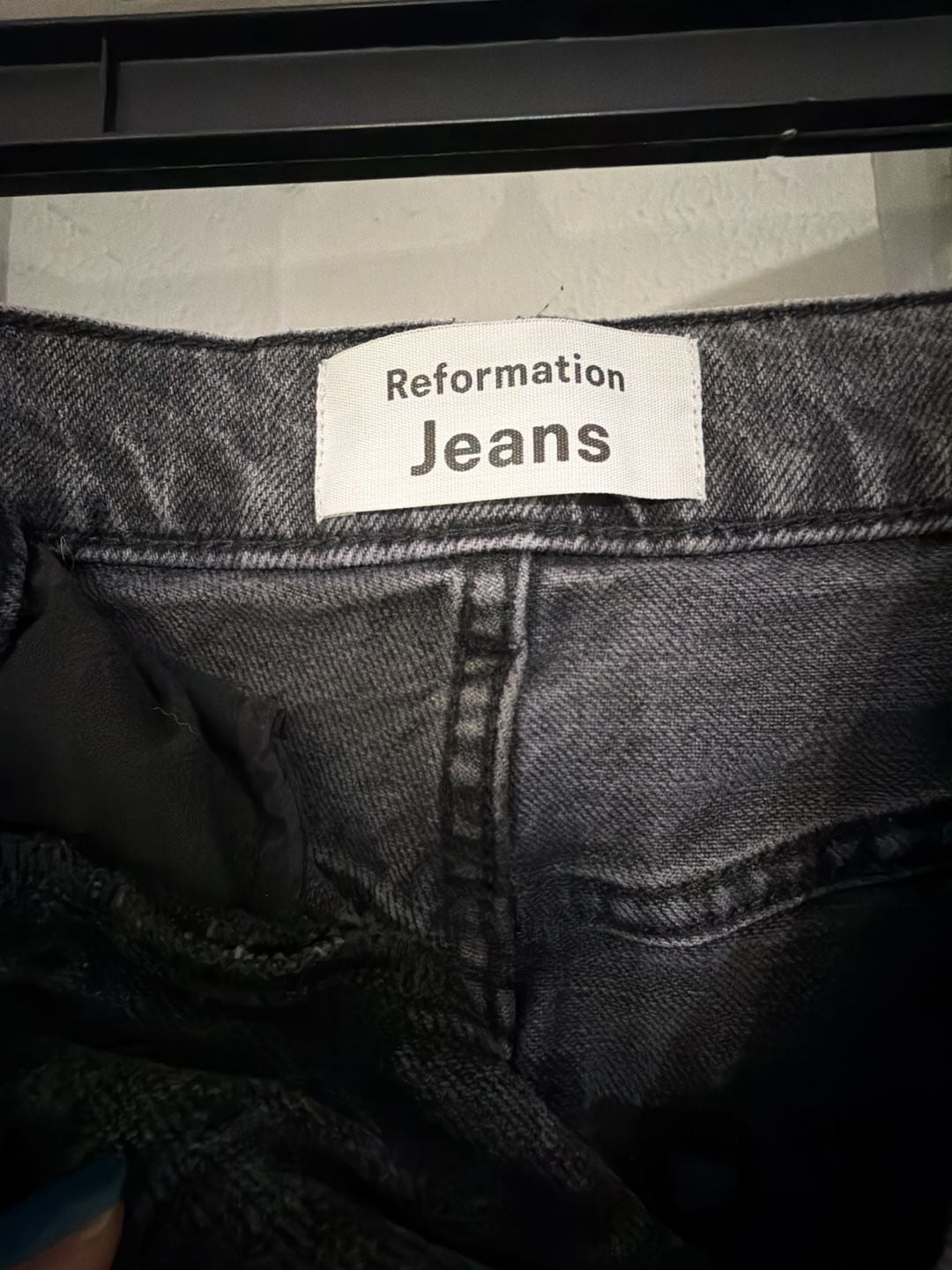 Reformation Jeans Skinny Ankle Zip Size 25 Black Wash 3