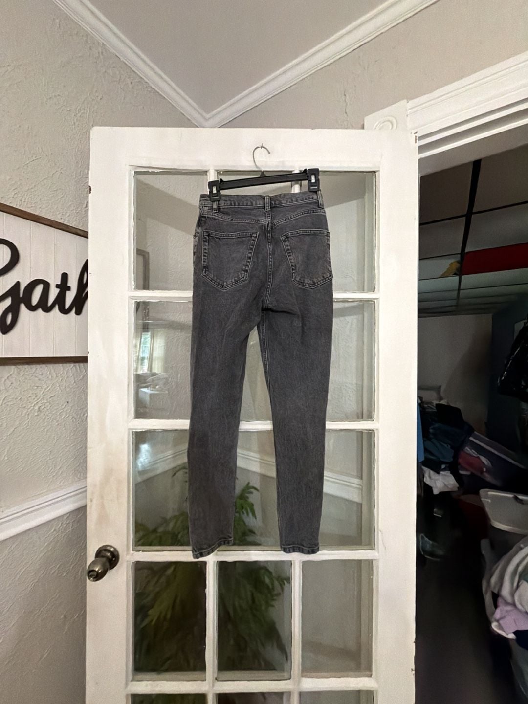 Reformation Jeans Skinny Ankle Zip Size 25 Black Wash 5