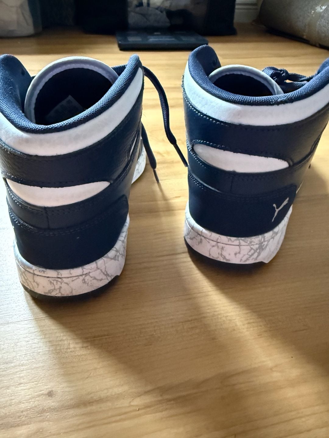Puma Rebound Layup Size 6C Blue White High Top Sneakers 4