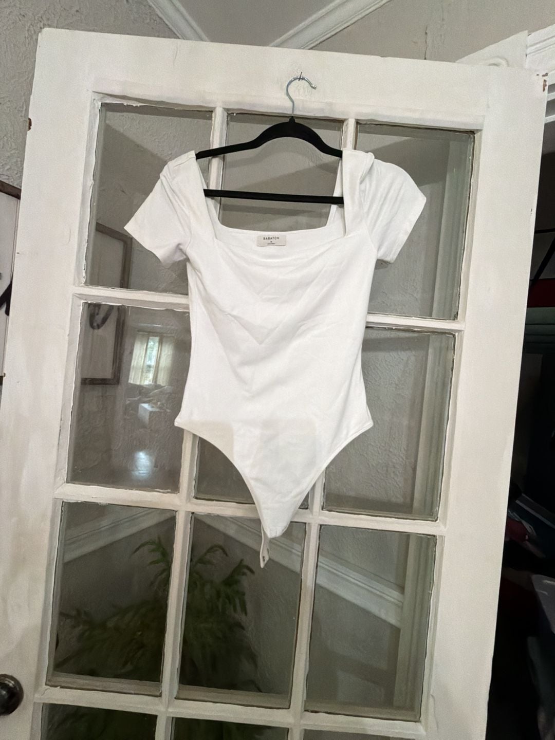 Babaton Original Contour Manner Squareneck Bodysuit Size M White 2